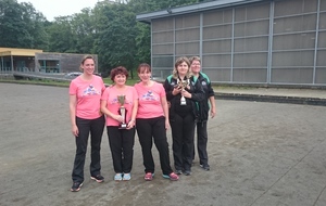 Les finalistes F4 Graziella Houlbert, Christina Pinau, Laurence Pinçon-Poussin, Florence Hascoet, Isabelle Hascoet (Les Sables d'Olonne)