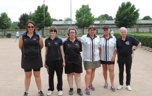 Les finalistes F3 Anne-Marie Caetano, Orlane Chenouard, Véronique Gouret (La Baule) Priscilla Valton, Martine Guillou (Le Pouliguen, ASTA) et Yves Piriac