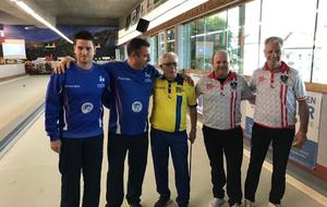 Avant la 1/2 finale du double contre les autrichiens