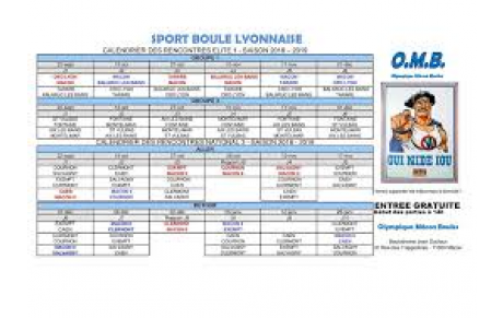 Calendrier de la Vienne