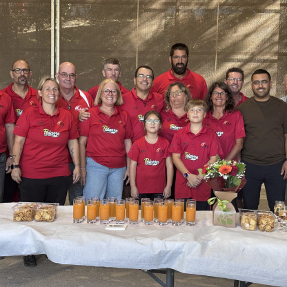 Inauguration terrains allonnes - Les licenciés du clubs présents à la journée